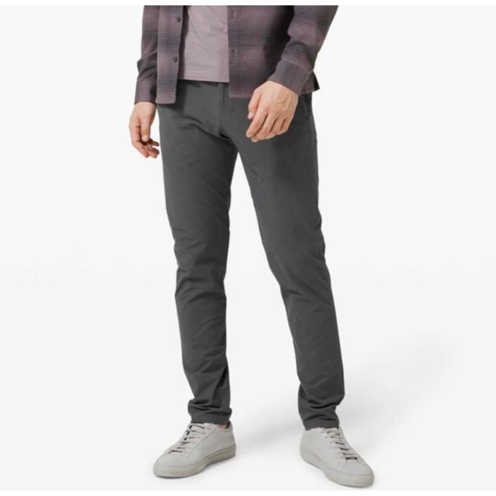 Lululemon Commission Slim Fit Pants Charcoal Gray Men's Size 28x30